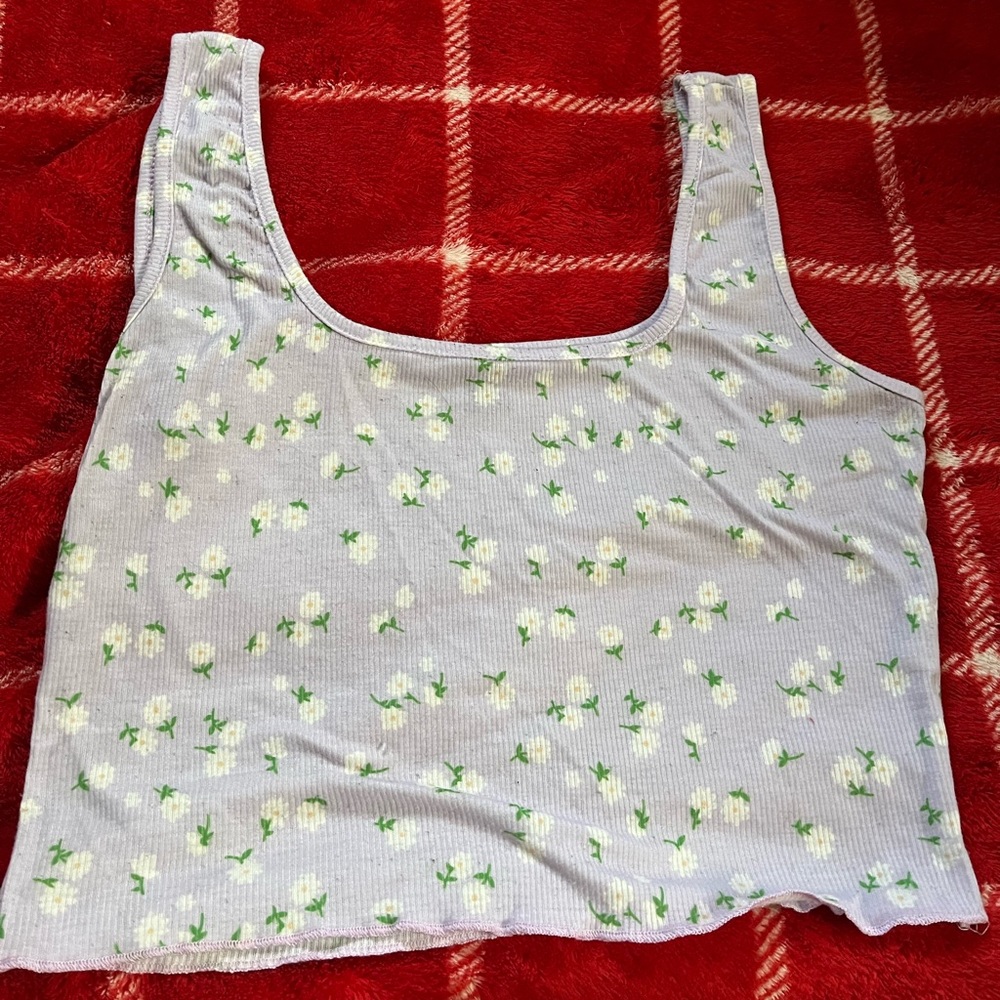 Shein tank top purple with flowers